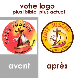 votre logo redessiné et...